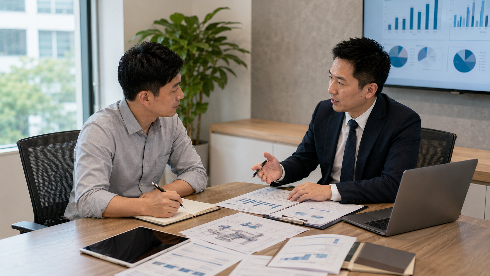 企業與融資顧問規劃資金配置與貸款方案。