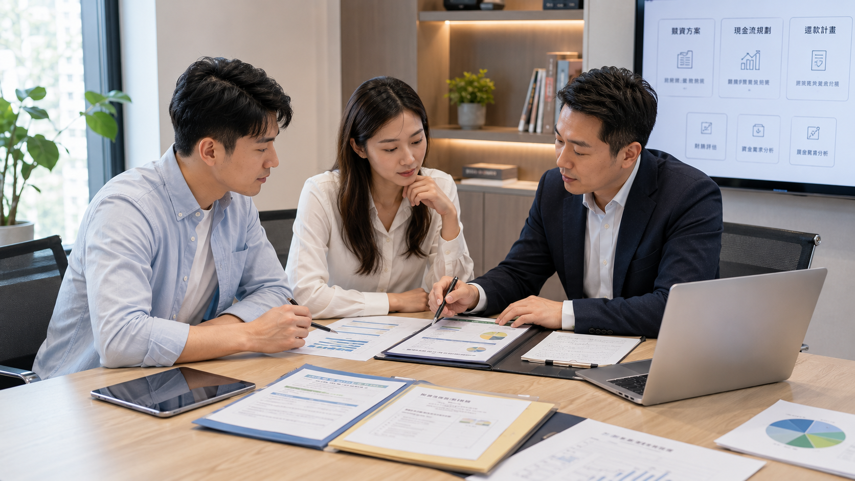 專業顧問協助企業主與上班族比較貸款方案並規劃還款與資金運用。