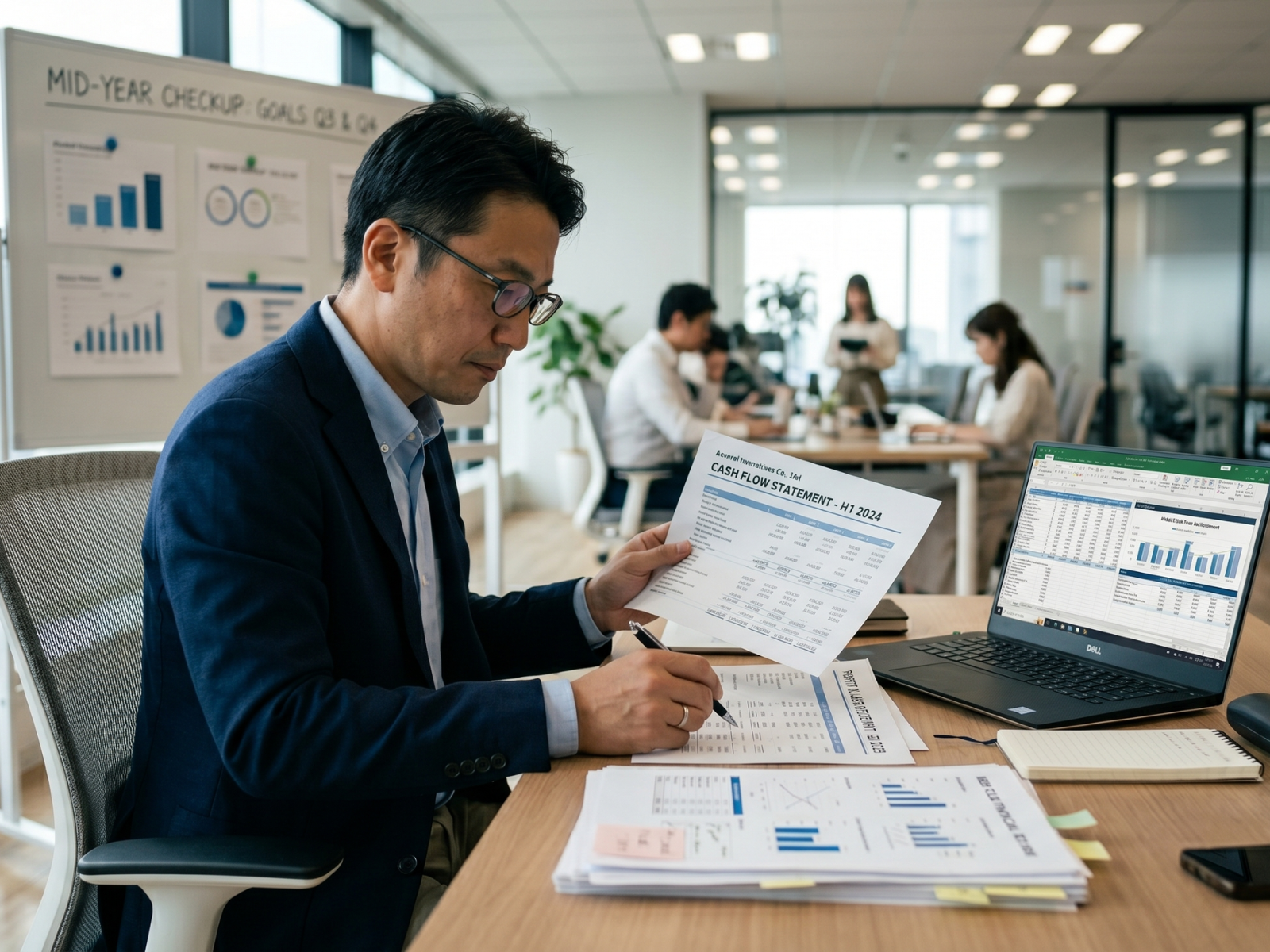 年中財務健檢企業資金風險示意圖