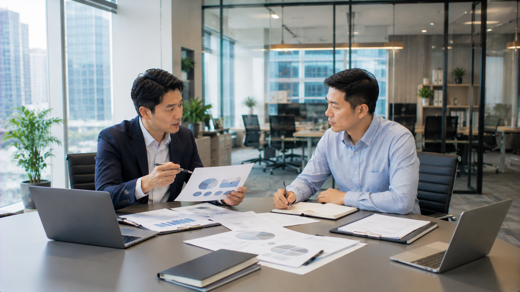 企業經營團隊討論營運資金配置、財務槓桿與融資規劃,提升企業財務彈性。