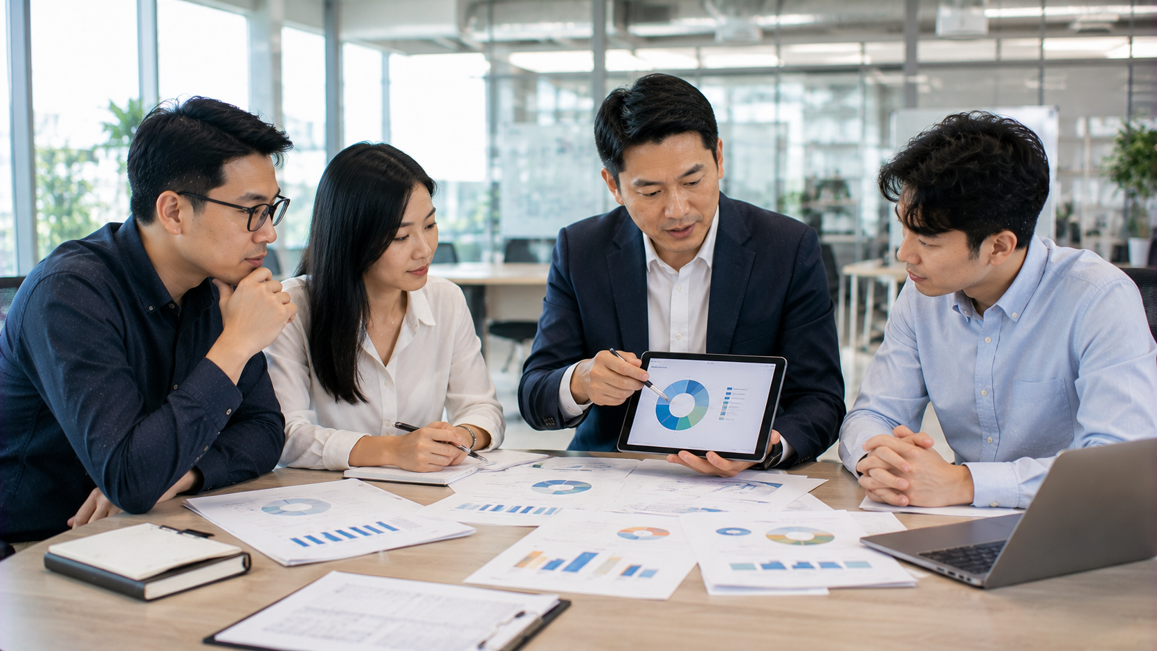亞洲企業經營團隊與專業顧問討論營運資金需求及企業融資方案