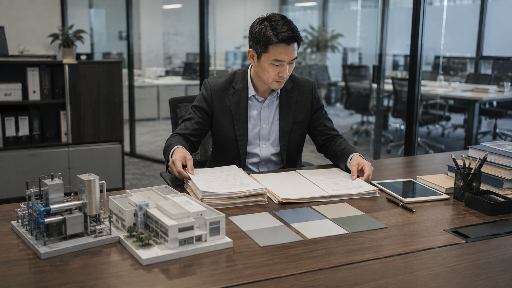台灣企業財務主管在辦公室分類設備投資與日常營運項目，說明資本支出與營業費用差異