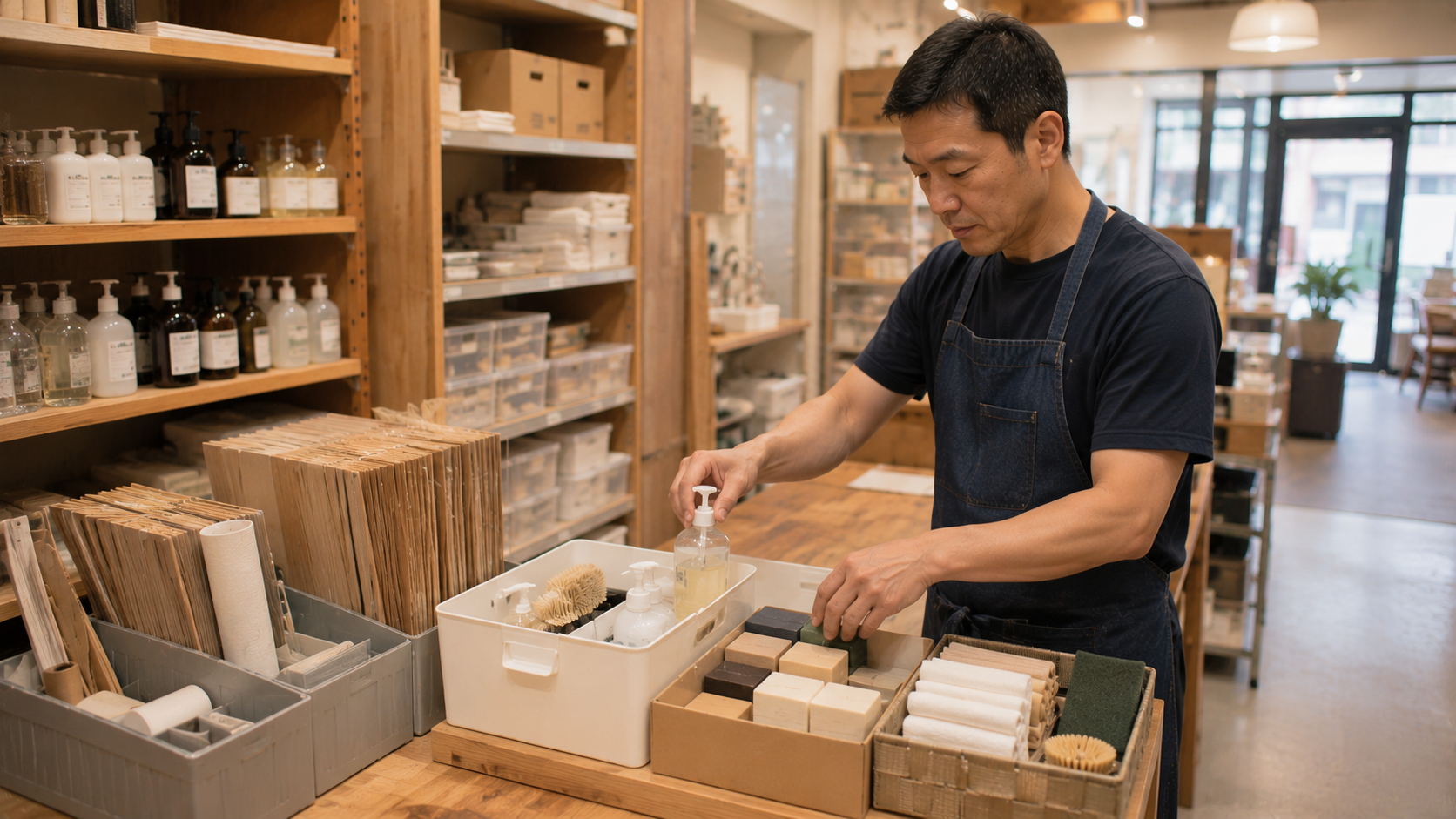 創業者在開店準備階段整理商品與門市作業流程為未來營運及展店做準備