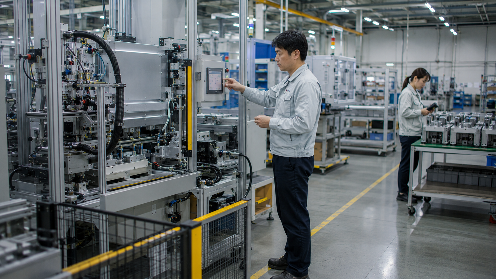 台灣精密設備中小企業工程師進行創新機台最終測試與產品驗證