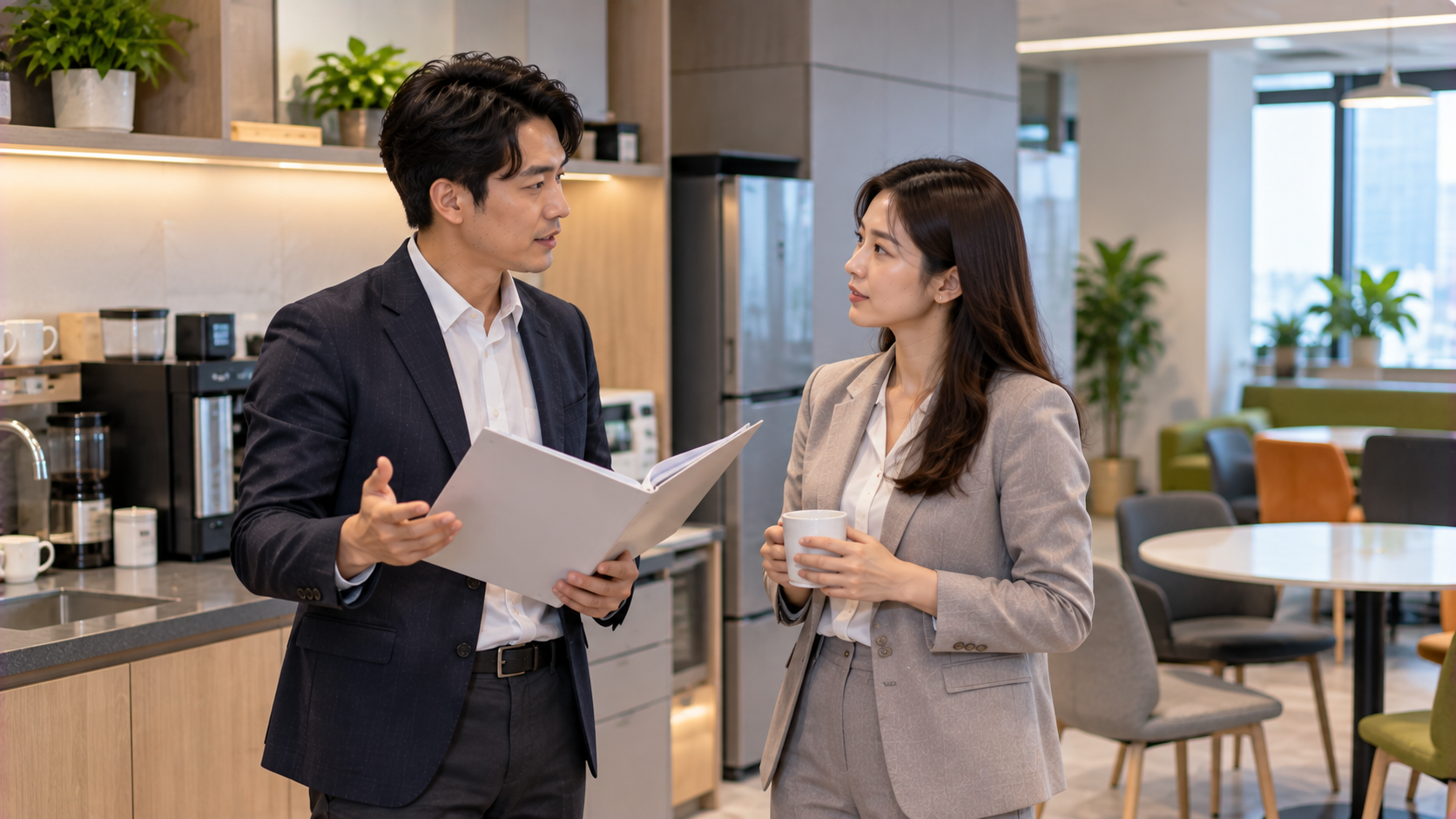 企業主與財務主管討論 OA 60 天及 90 天帳期造成的應收帳款與營運資金安排